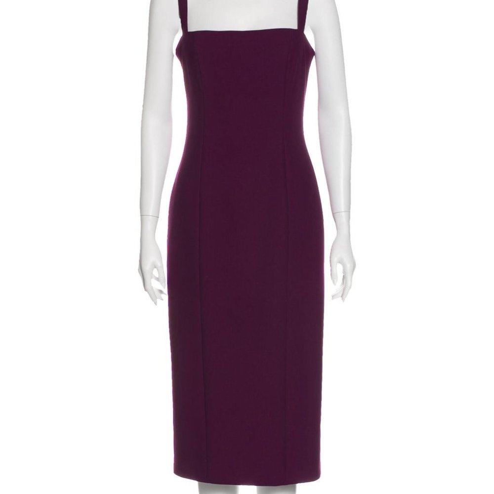 CINQ À SEPT Square Neckline Midi Length Dress